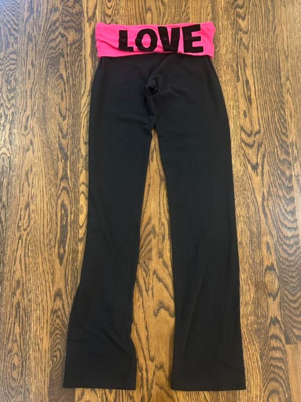 Vintage Body Central Hot Pink FOLDOVER Yoga Pants